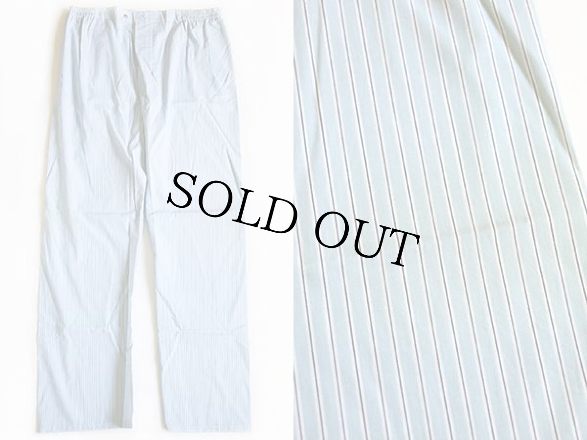 画像6: デッドストック★70s JCPenney ストライプ パジャマ シャツ&パンツ セット M (6)