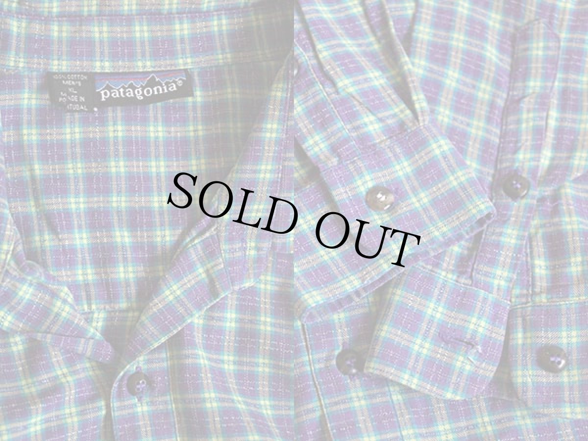 画像3: 90s ポルトガル製 patagoniaパタゴニア チェック コットンシャツ XL (3)