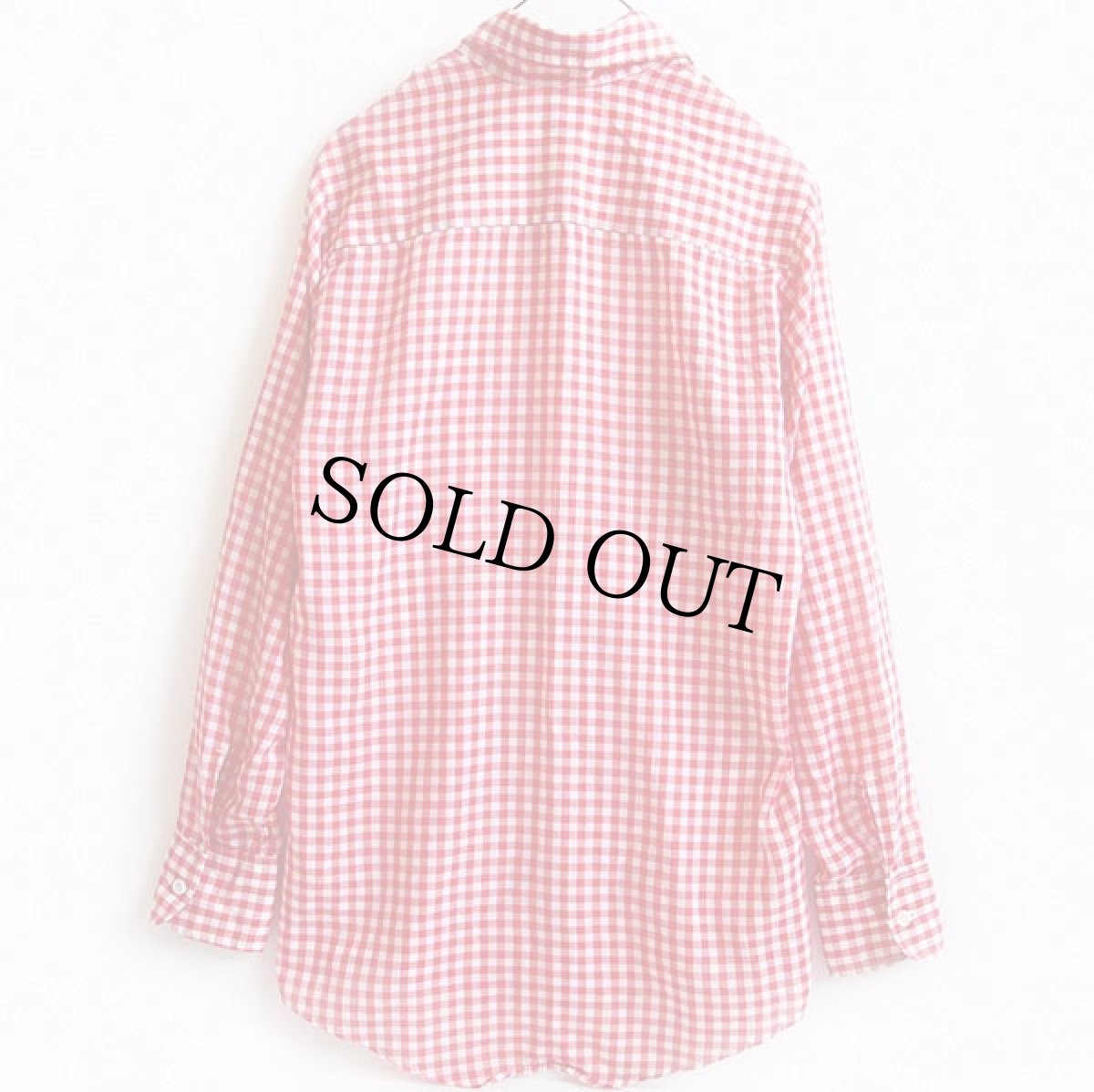 画像2: 70s Levi'sリーバイス ギンガムチェック シャツ 赤×白 ボーイズ20 (2)