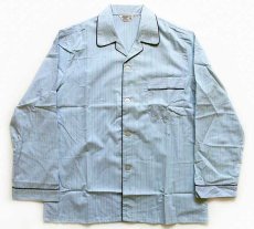 画像2: デッドストック★70s JCPenney ストライプ パジャマ シャツ&パンツ セット M (2)