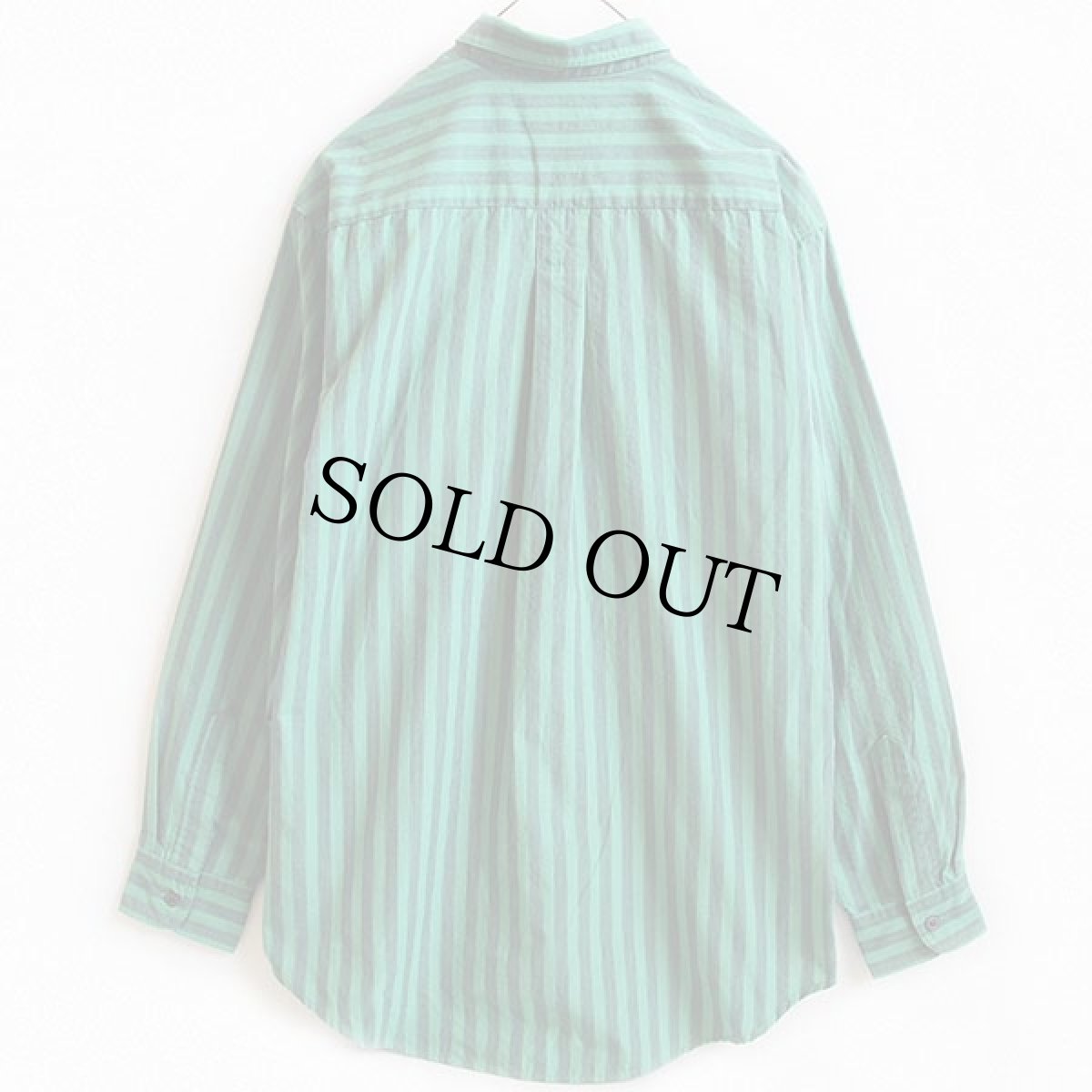 画像2: 90s LEVI'Sリーバイス SILVER LABEL BIGE ストライプ ボタンダウンシャツ M (2)