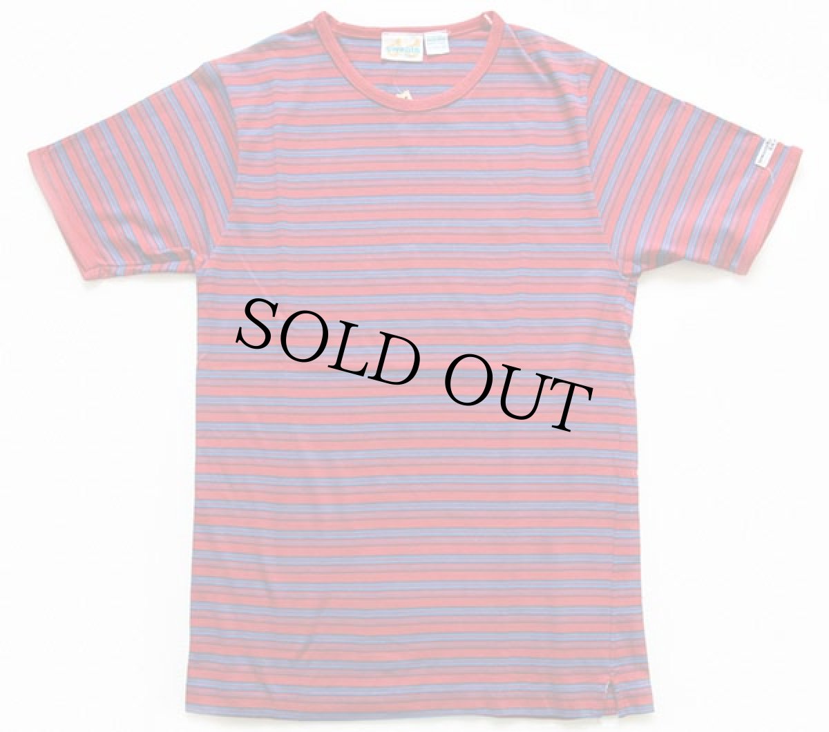 画像2: デッドストック★80s sweats bi ebe ランダムボーダー Tシャツ M (2)