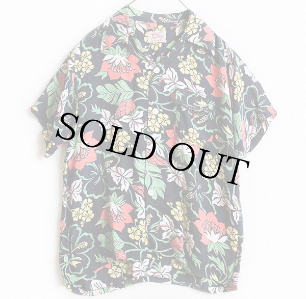 40s レーヨンシャツ 極美品】40s special Vintage rayon open collar shirt hand