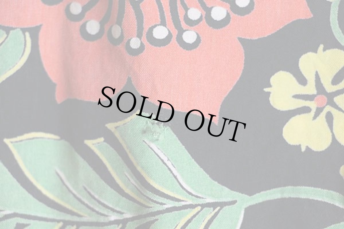 画像6: 40s MODEL ボタニカル柄 レーヨン アロハシャツ 18 (6)