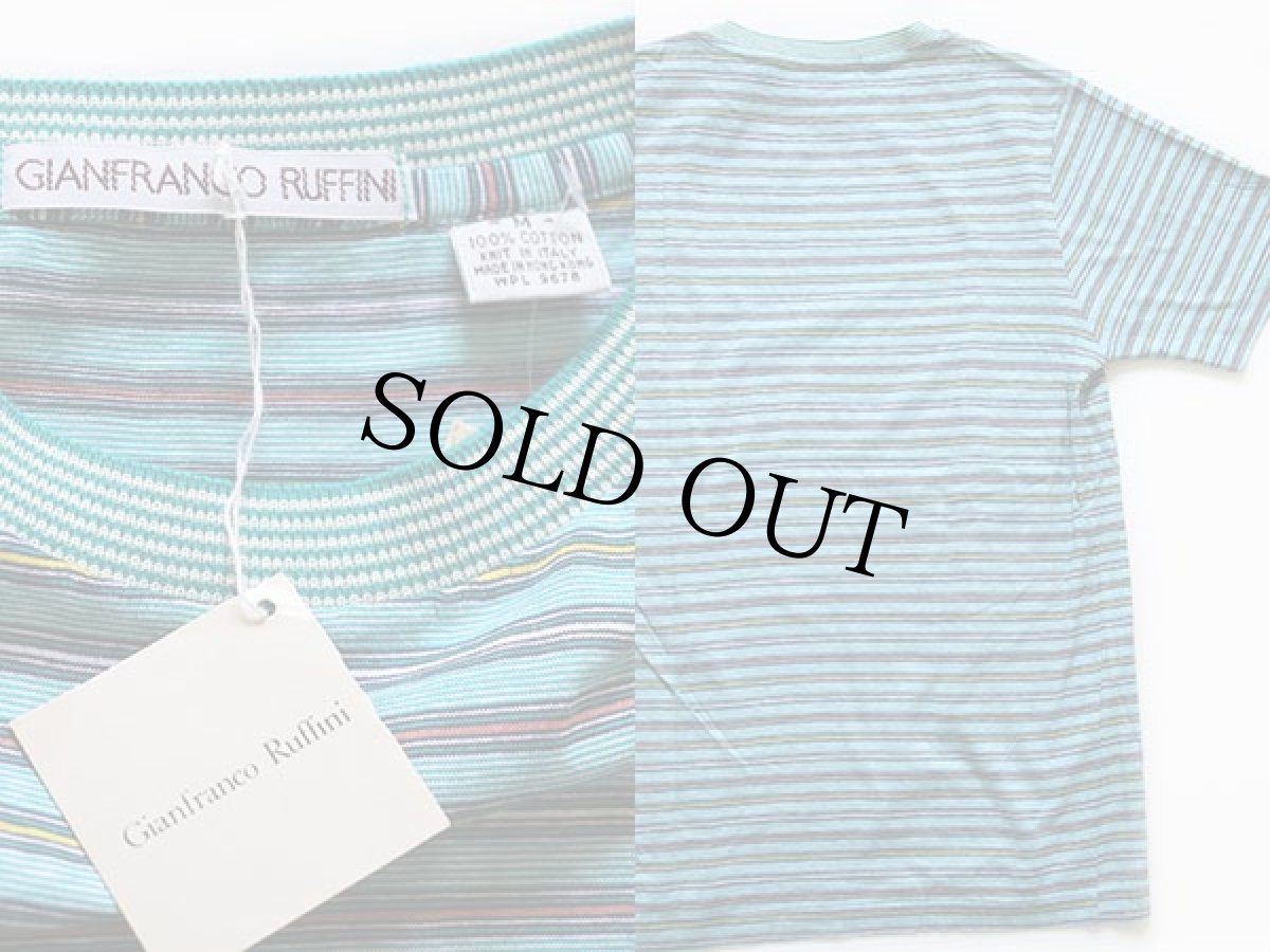 画像3: デッドストック★80s GIANFRANCO RUFFINI ボーダー コットンTシャツ M★A (3)
