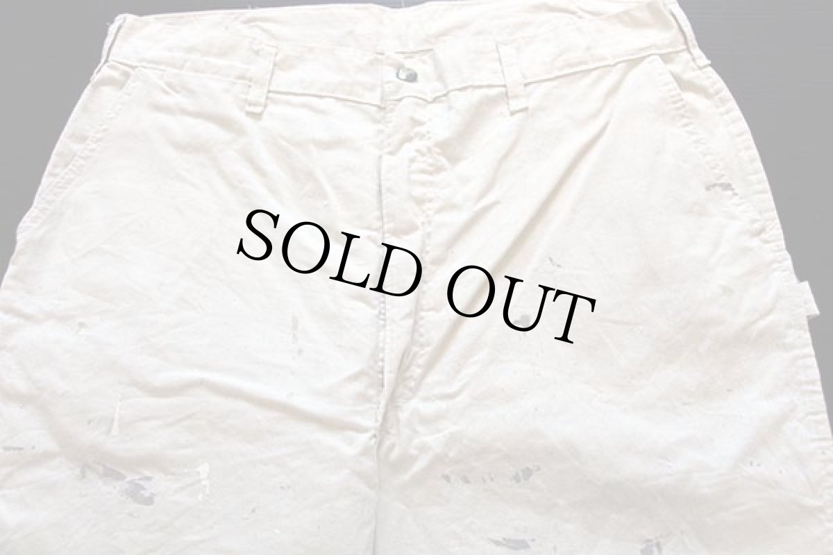 画像2: 80s OSHKOSH B'GOSH コットン ペインターパンツ ペンキ飛び 生成り (2)