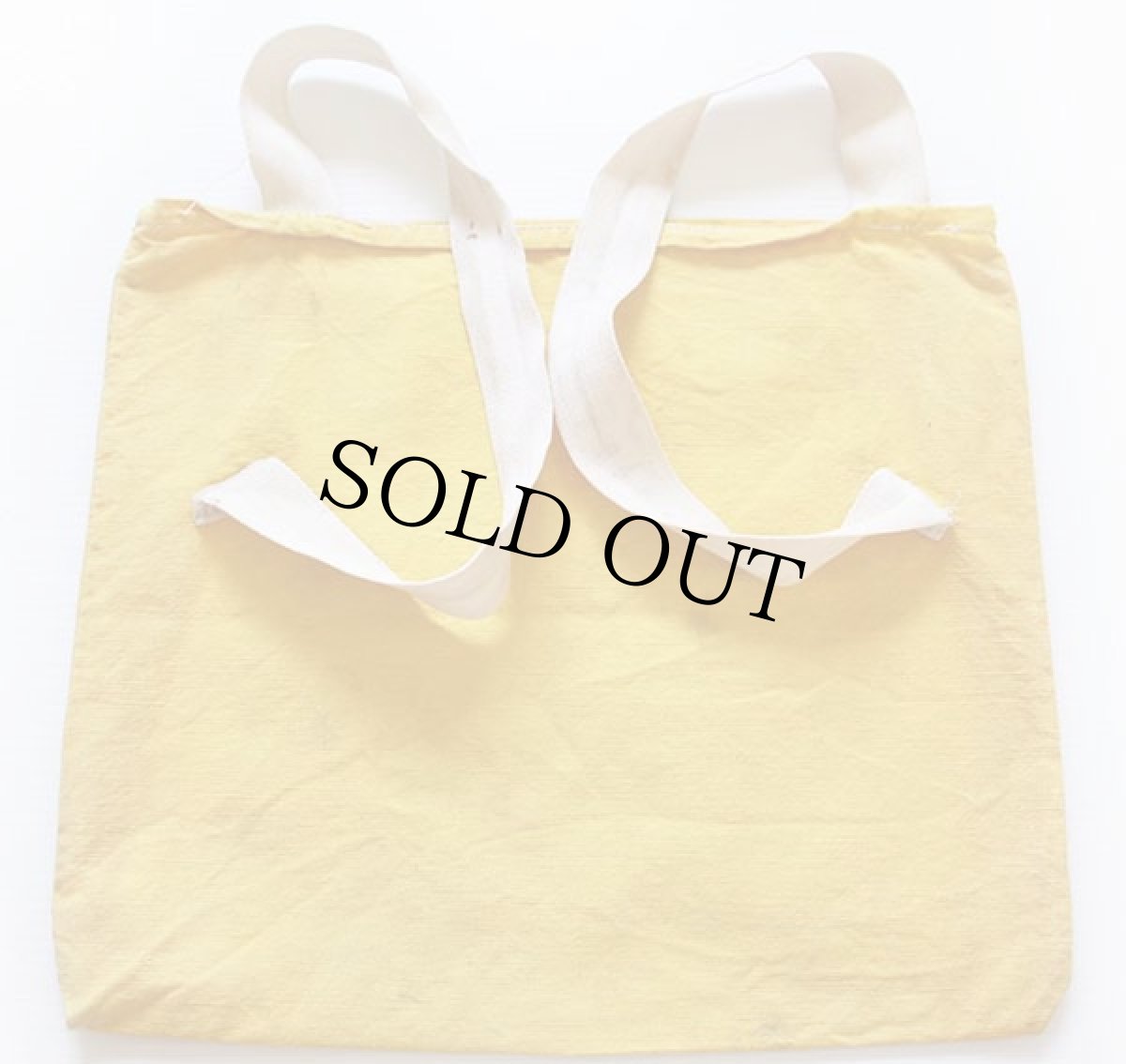 画像2: ビンテージ THIS VEHICLE IS SMOG FREE! 染み込みプリント コットンバッグ (2)