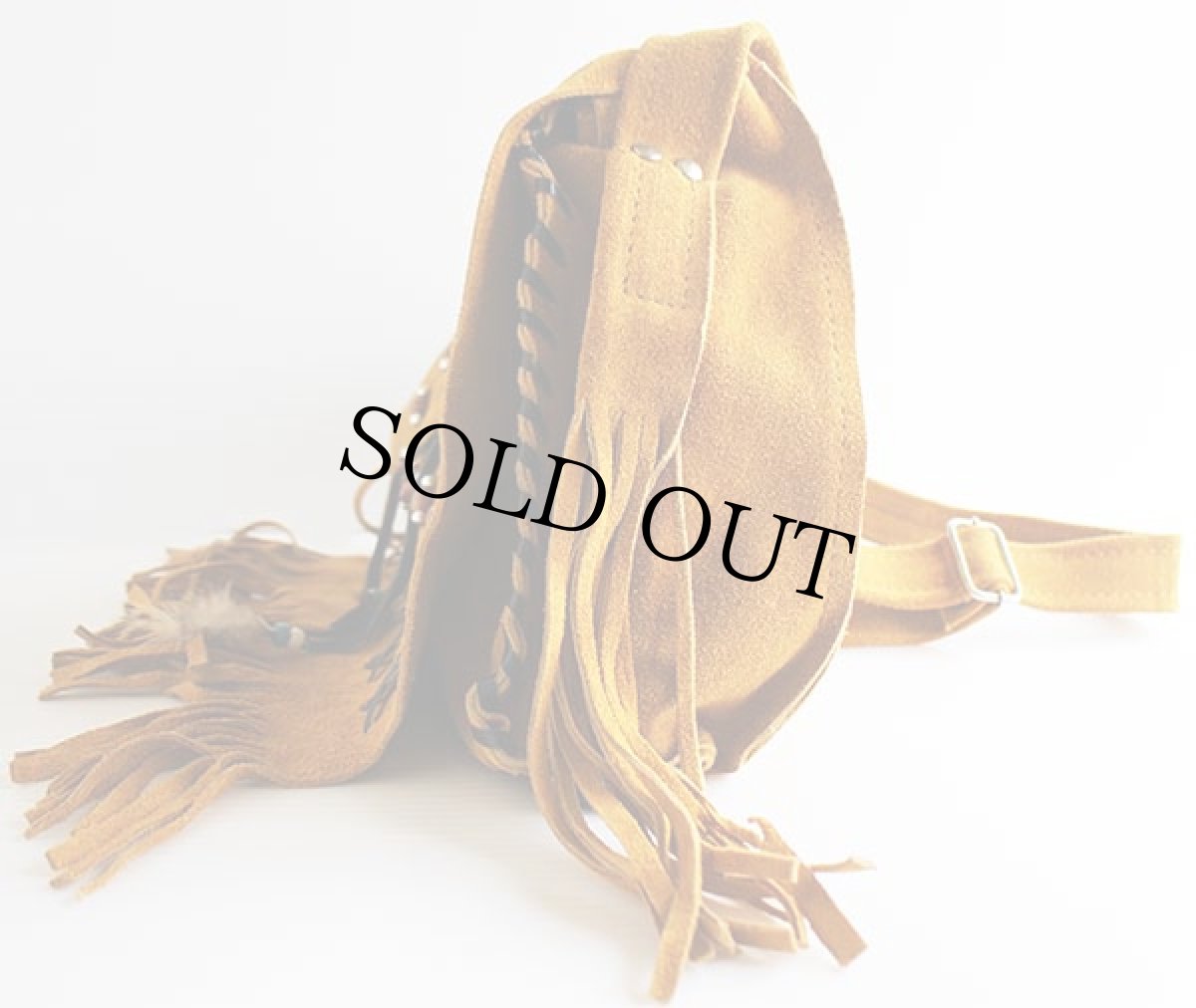 画像3: フリンジ スエードレザー ショルダーバッグ (3)