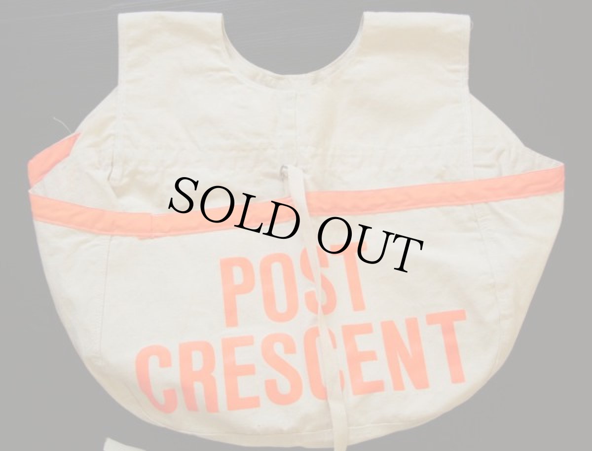 画像2: ビンテージ POST CRESCENT キャンバス ニュースペーパーバッグ ベスト (2)