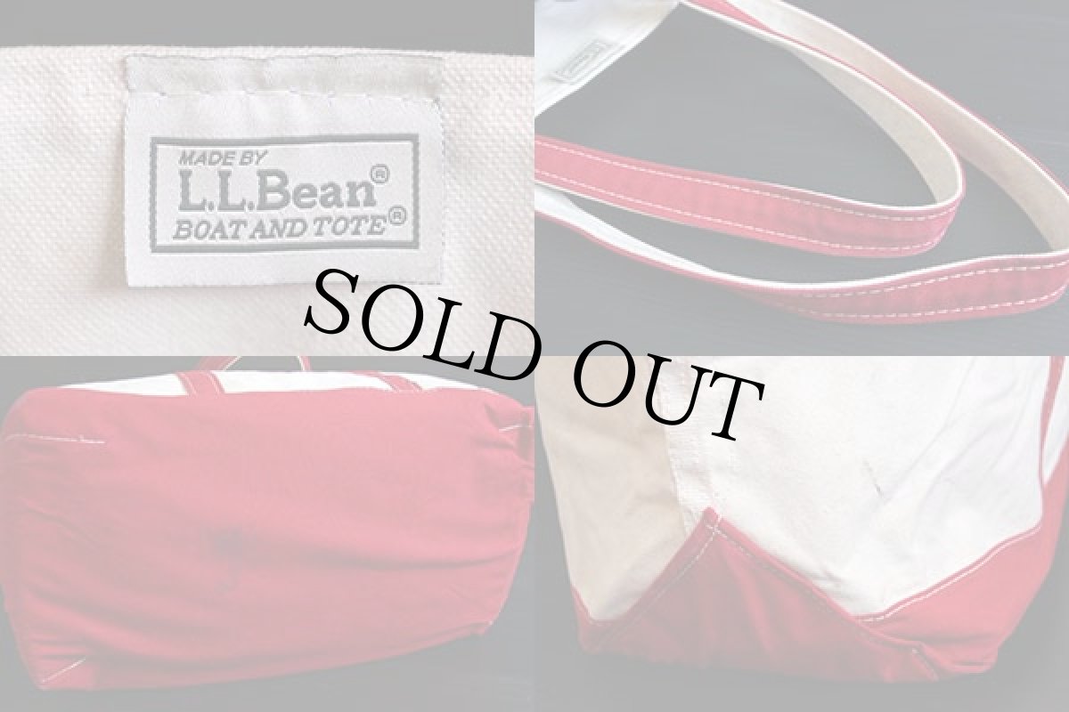 画像3: L.L.Bean BOAT AND TOTE ロングハンドル キャンバス トートバッグ 赤 XL★エクストララージ (3)