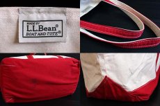 画像3: L.L.Bean BOAT AND TOTE ロングハンドル キャンバス トートバッグ 赤 XL★エクストララージ (3)