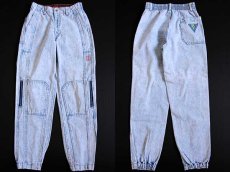 画像1: 90s Levi'sリーバイス ケミカルウォッシュ デニム スポーツジーンズ w29 L30★アシッド (1)