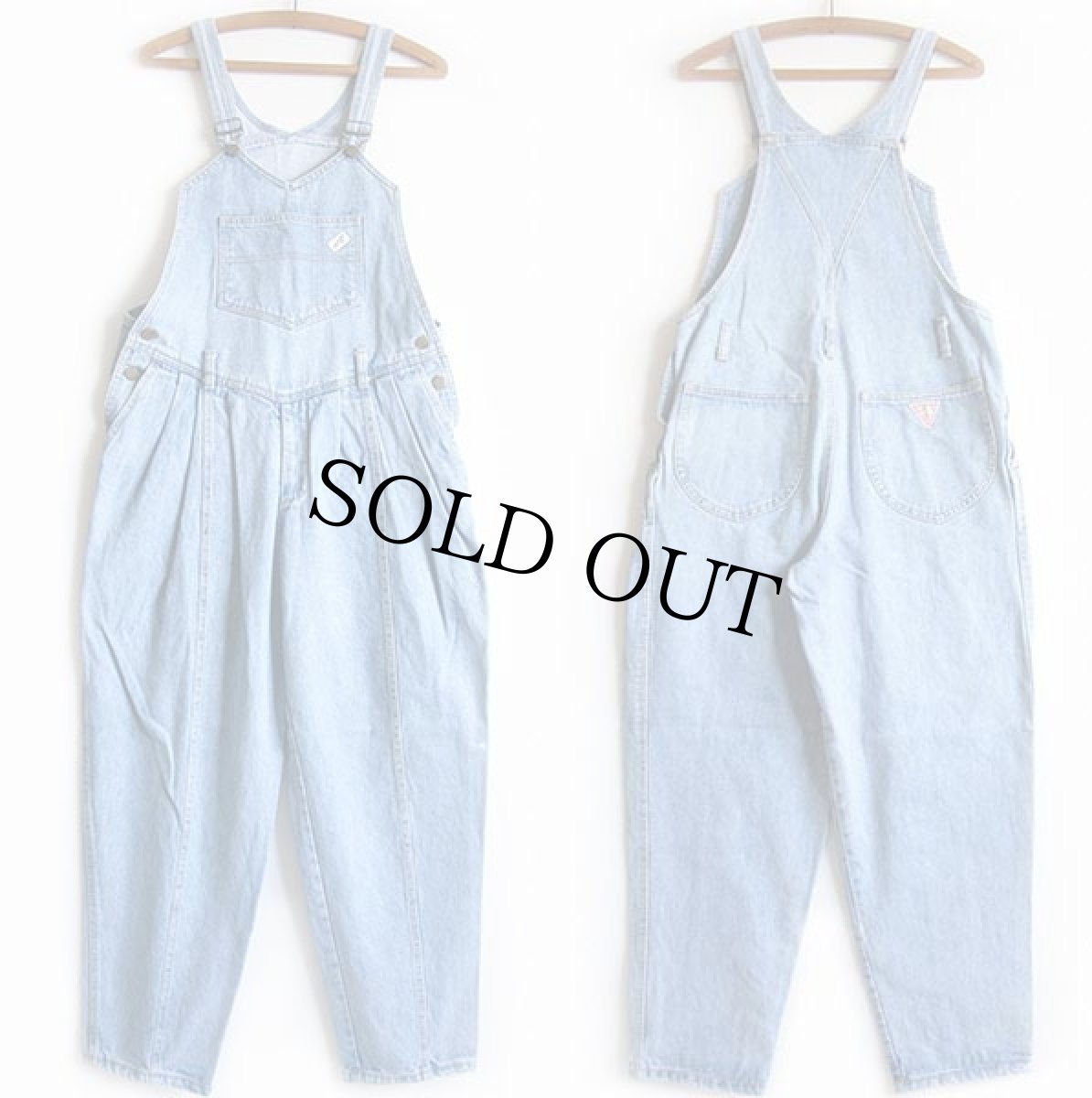 画像2: 90s USA製 GUESSゲス タック入り デニム サロペット 3 (2)