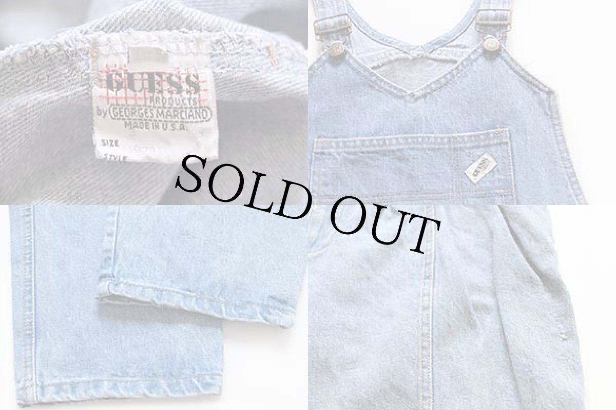 画像3: 90s USA製 GUESSゲス タック入り デニム サロペット 3 (3)