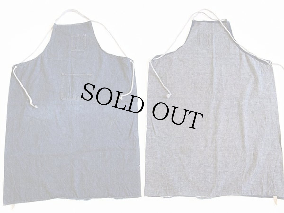 画像2: ビンテージ CAN-PRO CORP 耳付き インディゴ デニム ワークエプロン (2)