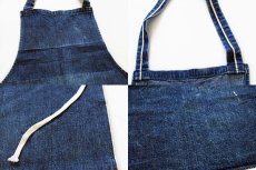 画像3: ビンテージ 耳付き インディゴ デニム ワークエプロン (3)