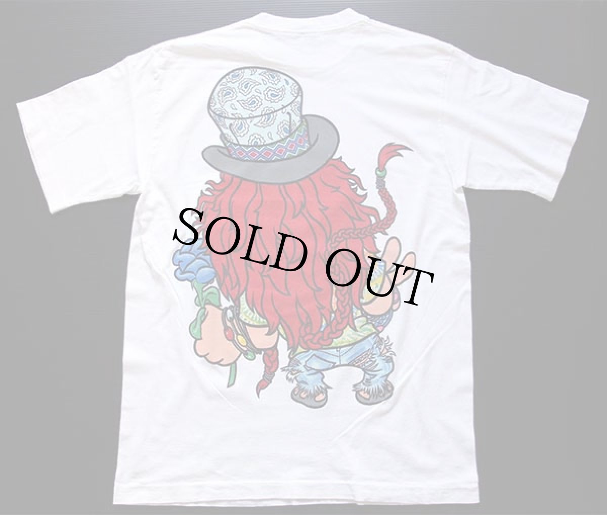 画像2: 90s USA製 WARNER BROS LOONEY TUNES ヨセミテサム 両面プリント コットンTシャツ 白 L (2)