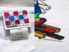 画像3: 90s USA製 PEANUTS スヌーピー コットンTシャツ 白 L (3)