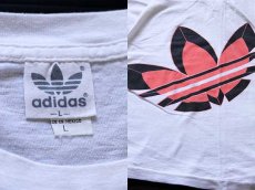 画像3: 80s adidasアディダス トレフォイル ロゴ コットンTシャツ 白 L (3)