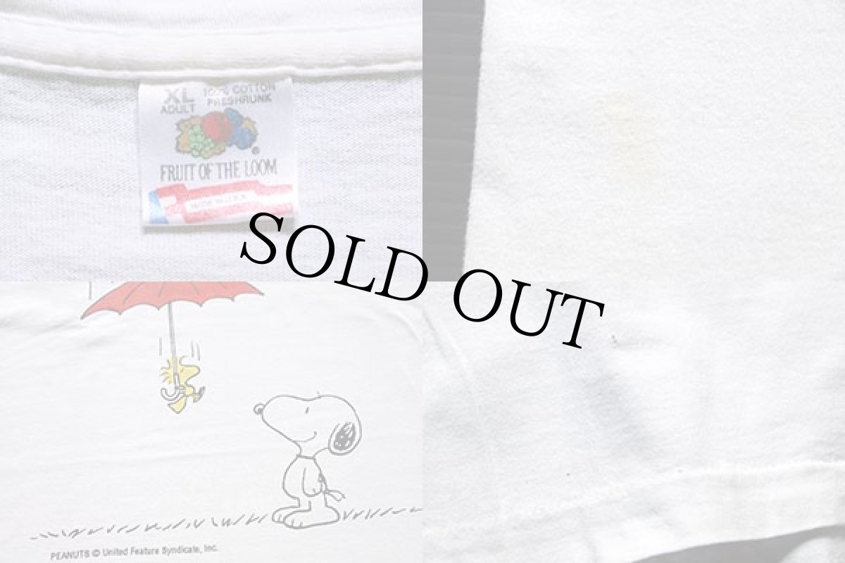 画像3: 90s USA製 PEANUTS スヌーピー コットンTシャツ 白 XL (3)
