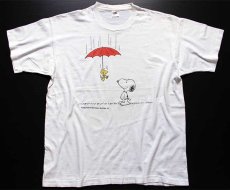 画像2: 90s USA製 PEANUTS スヌーピー コットンTシャツ 白 XL (2)