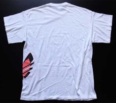 画像2: 80s adidasアディダス トレフォイル ロゴ コットンTシャツ 白 L (2)