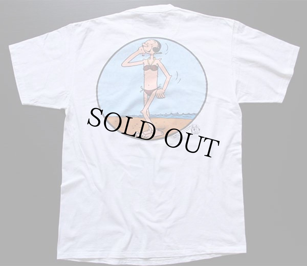 画像2: 90s USA製 POPEYEポパイ 両面プリント コットンTシャツ 白 XL (2)