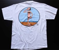 画像2: 90s USA製 POPEYEポパイ 両面プリント コットンTシャツ 白 XL (2)