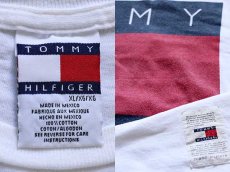 画像3: 00s TOMMY HILFIGERトミーヒルフィガー ビッグロゴ コットンTシャツ 白 XL (3)