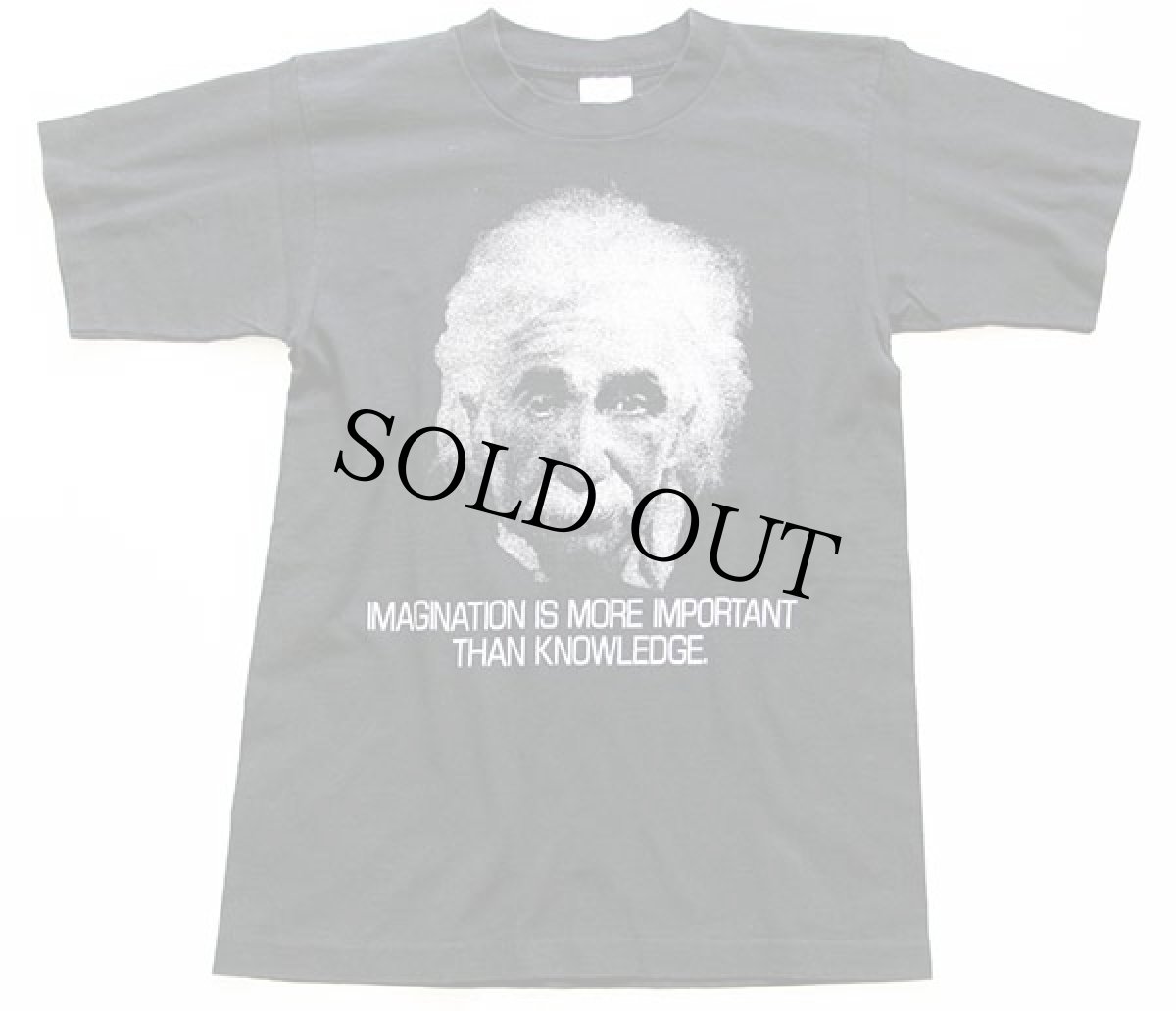 画像2: 90s USA製 アインシュタイン コットンTシャツ 黒 S★偉人 (2)