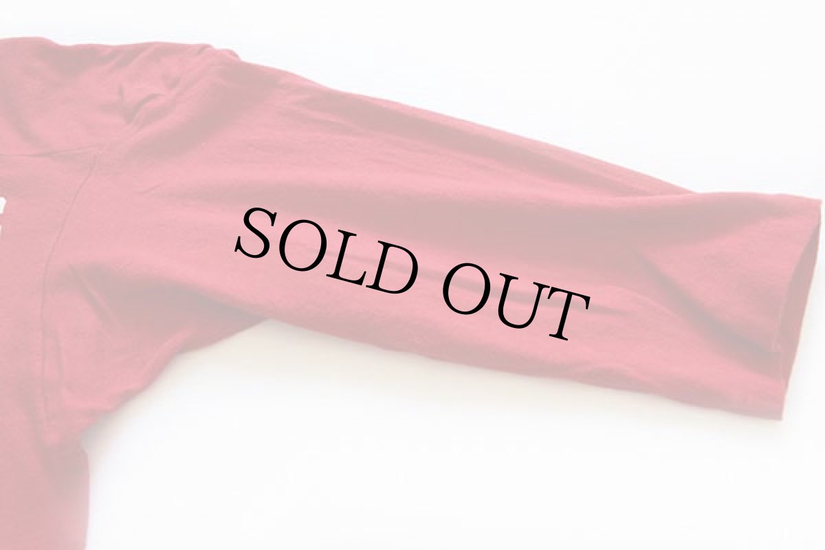 画像5: 80s USA製 Championチャンピオン GUSTAVUS 81 ナンバリング コットン フットボールTシャツ 赤 S (5)