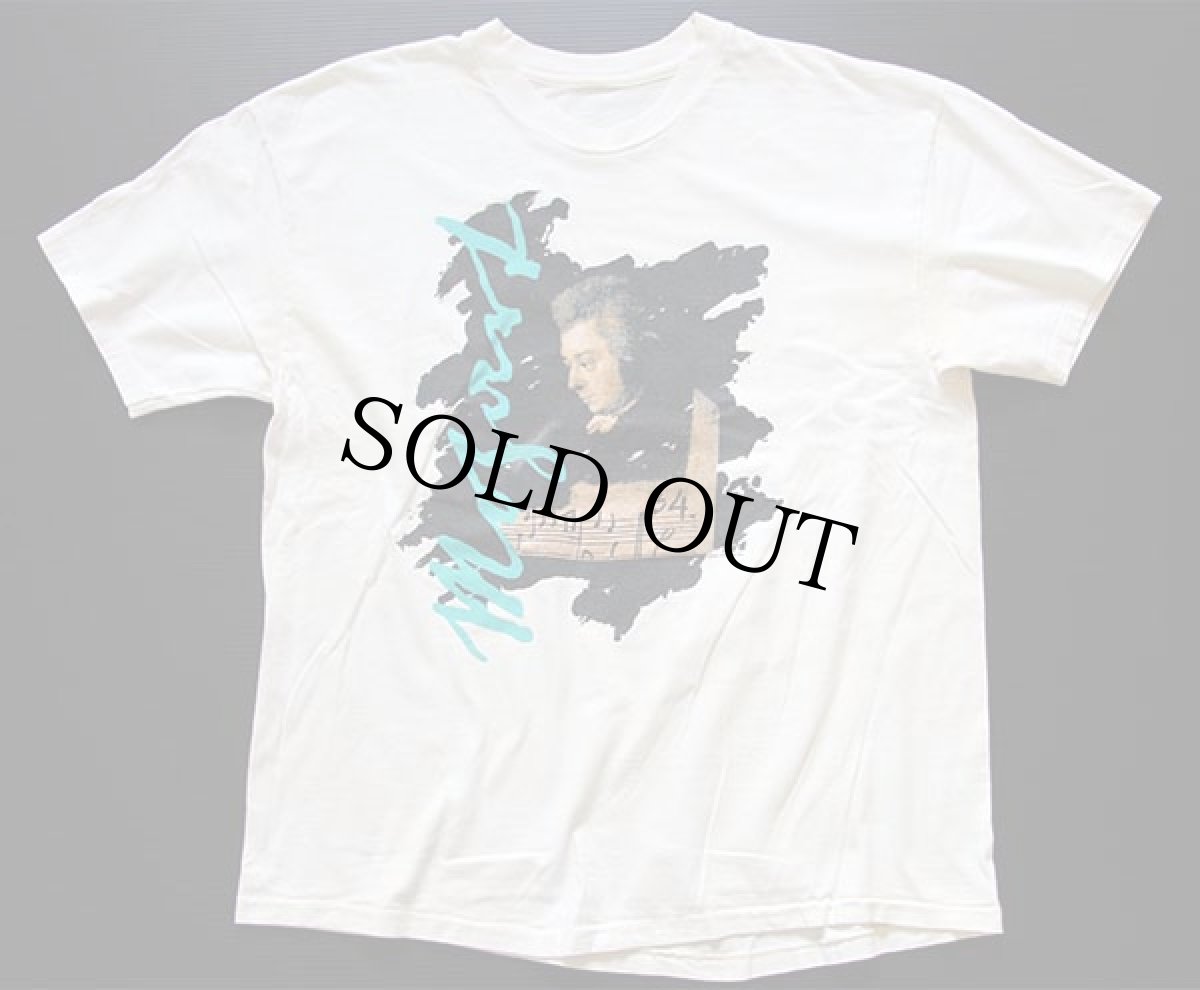 画像2: 90s Mozartモーツァルト コットンTシャツ 白★Goetheゲーテ (2)