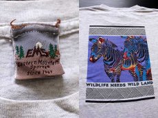 画像3: 90s USA製 EMS 両面プリント コットンTシャツ 杢ライトグレー XL (3)