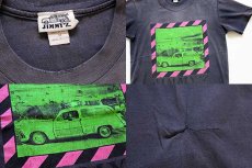 画像3: 80s USA製 JIMMY'Zジミーズ ウッディワゴン 両面プリント コットンTシャツ 墨黒 M (3)