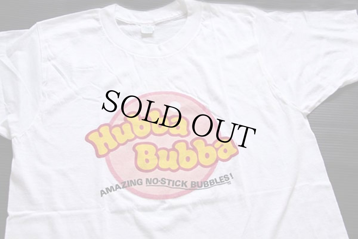 画像1: デッドストック★70s USA製 Hubba Bubba 染み込みプリント Tシャツ 白 M★A (1)