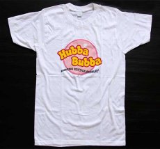 画像2: デッドストック★70s USA製 Hubba Bubba 染み込みプリント Tシャツ 白 M★A (2)