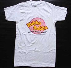 画像2: デッドストック★70s USA製 Hubba Bubba 染み込みプリント Tシャツ 白 M★B (2)