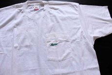 画像3: デッドストック★90s USA製 Alpine 染み込みプリント コットン ポケットTシャツ 白 XL  (3)