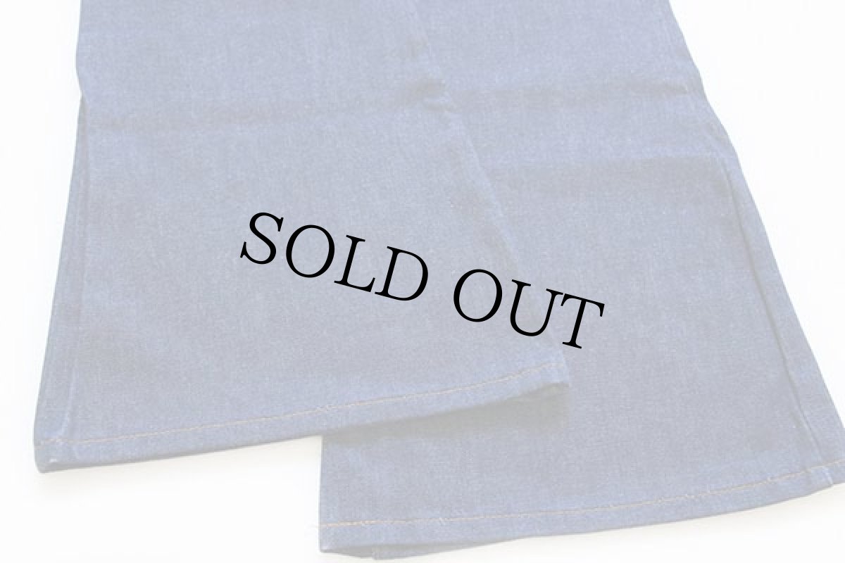 画像6: デッドストック★70s JCPenney Plain Pockets ベルボトム デニムパンツ w29 L29 (6)