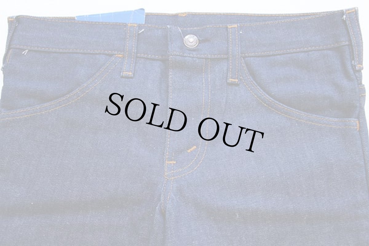 画像2: デッドストック★70s JCPenney Plain Pockets ベルボトム デニムパンツ w29 L29 (2)