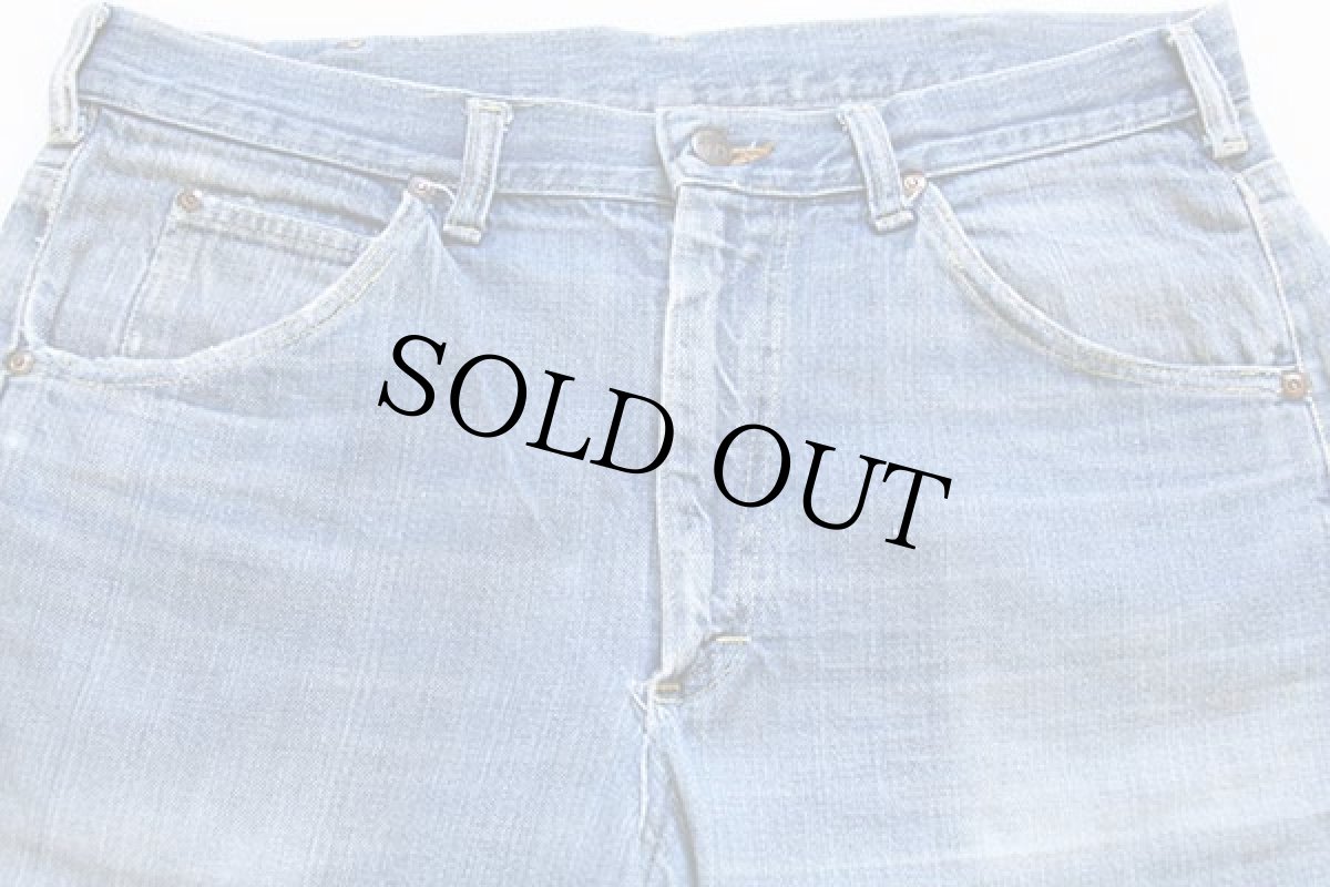 画像2: 70s USA製 Leeリー 200Z サイド黒タグ デニムパンツ w36★101Z (2)