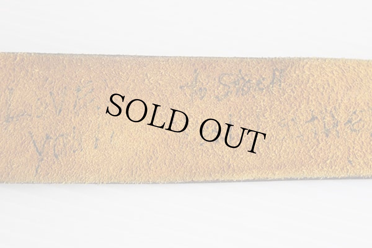 画像5: 70s USA製 Levi'sリーバイス バックル カウハイド レザーベルト 焦げ茶 34★1118 (5)