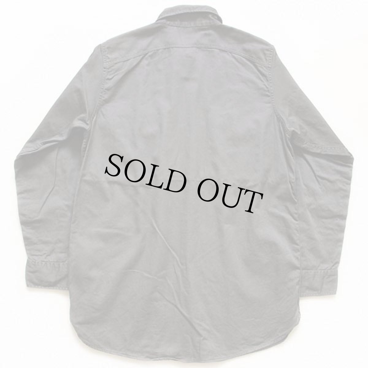 画像2: 50s BIG YANKビッグヤンク マチ付き コットンツイル ワークシャツ グレー 15 (2)