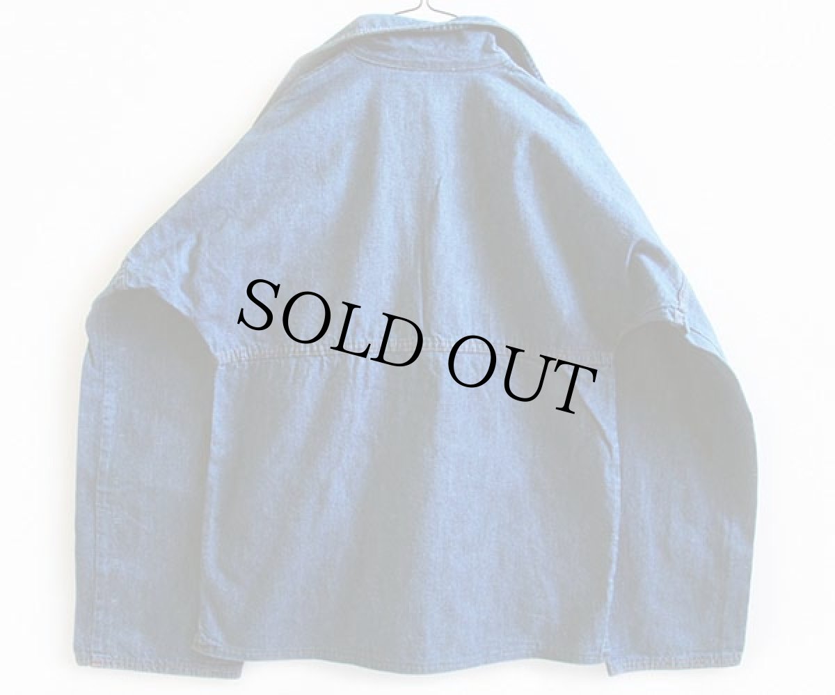 画像2: 70s JCPenney スキッパーネック プルオーバー デニム チュニック XS (2)