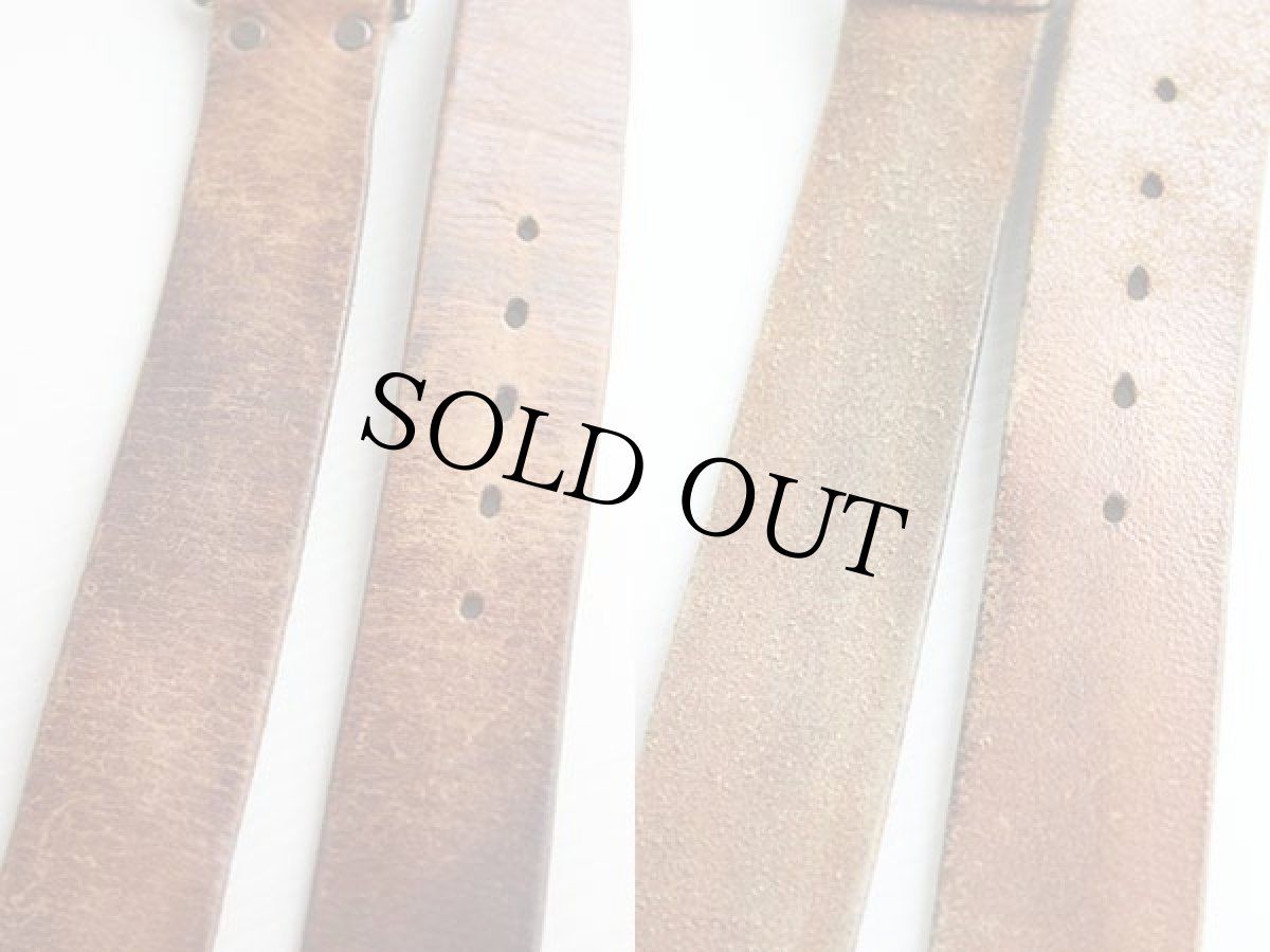 画像2: 70s USA製 Levi'sリーバイス バックル レザーベルト 茶 34★1119 (2)