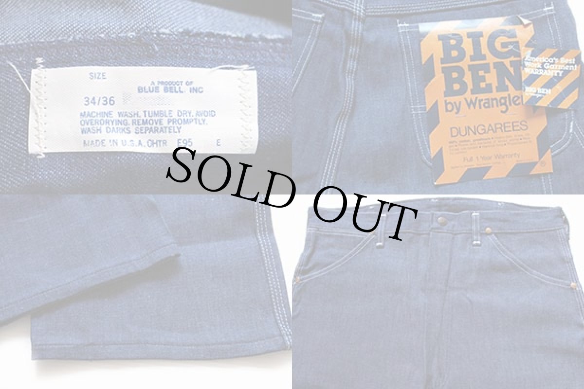 画像3: デッドストック★70s USA製 BLUE BELL BIG BEN by Wranglerラングラー デニム ペインターパンツ w34 L36 (3)