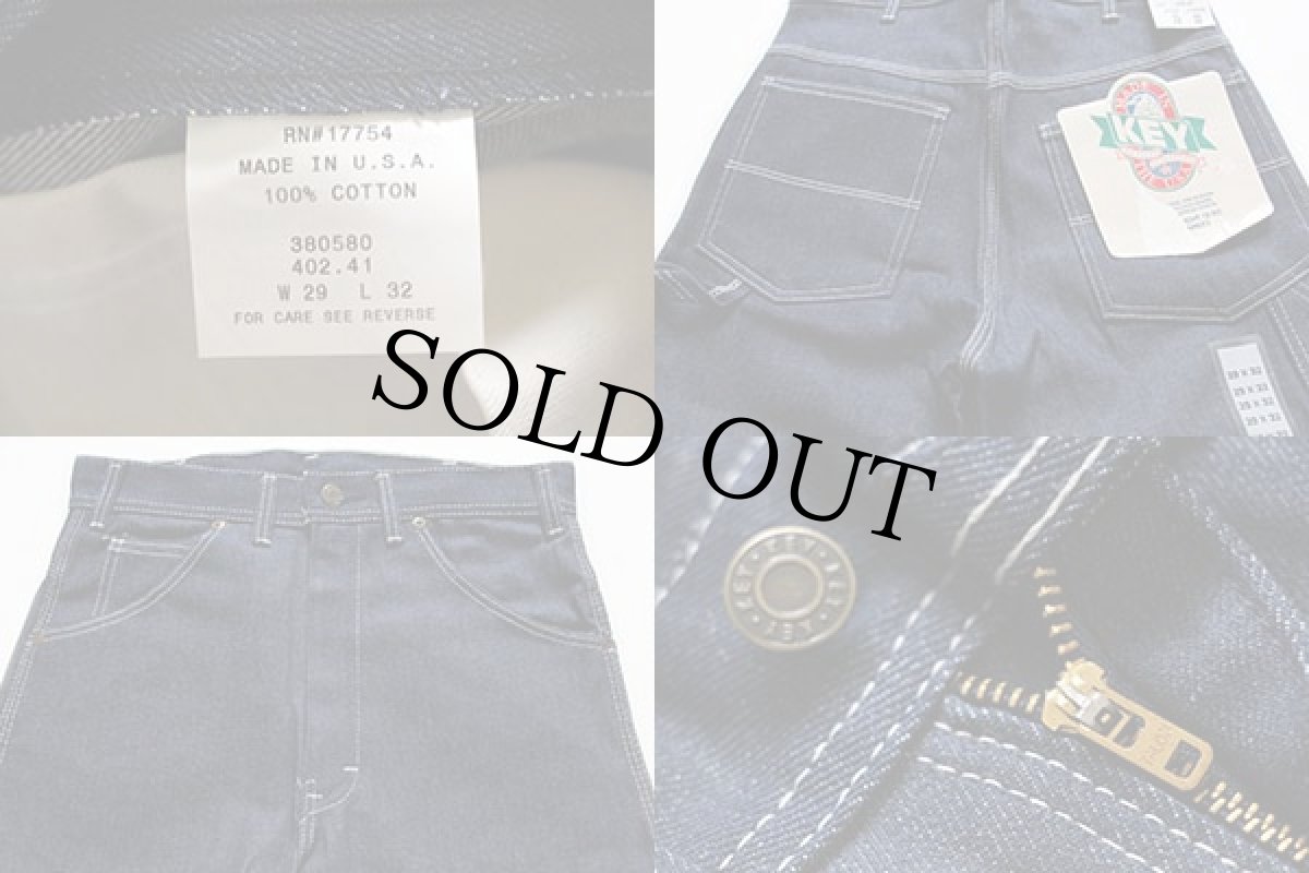 画像3: デッドストック★90s USA製 KEY デニム ペインターパンツ w29 (3)