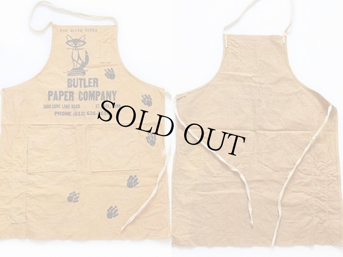 画像2: ビンテージ FOX RIVER PAPER キャンバス ワークエプロン ブラウン (2)