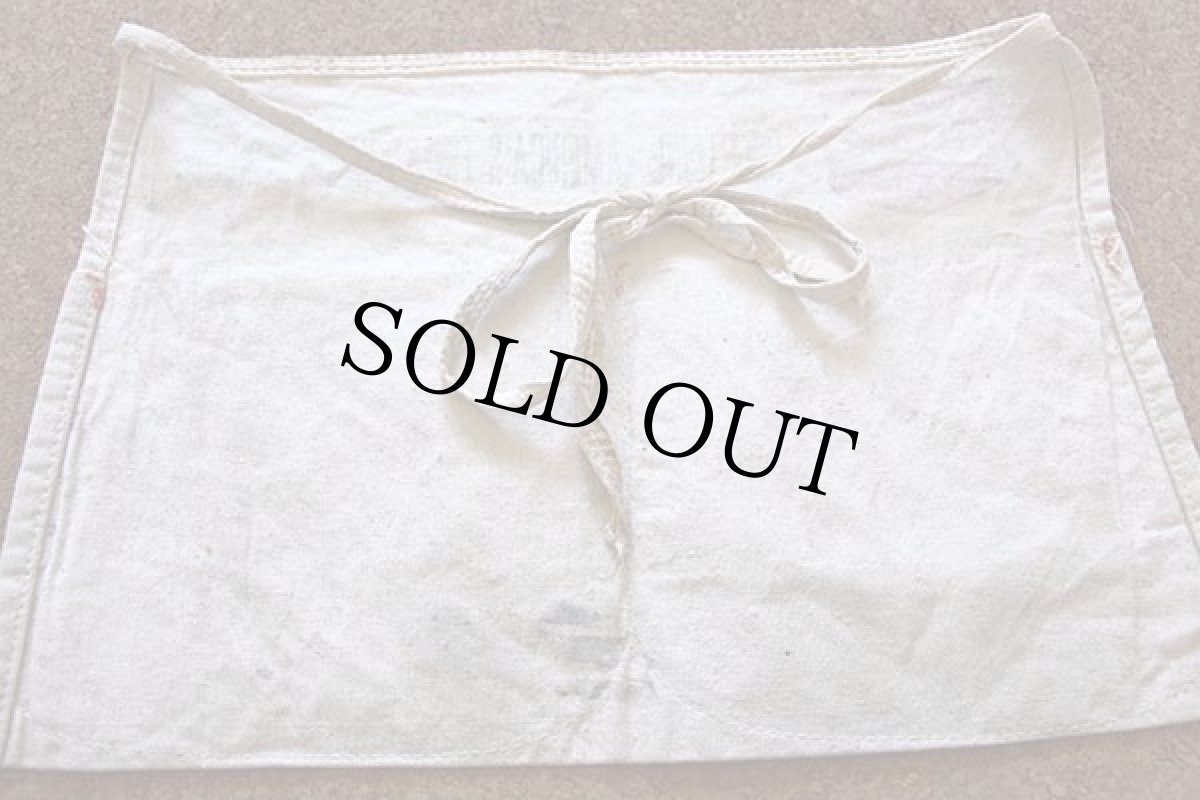 画像2: ビンテージ S&H SALES キャンバス ワークエプロン 生成り (2)