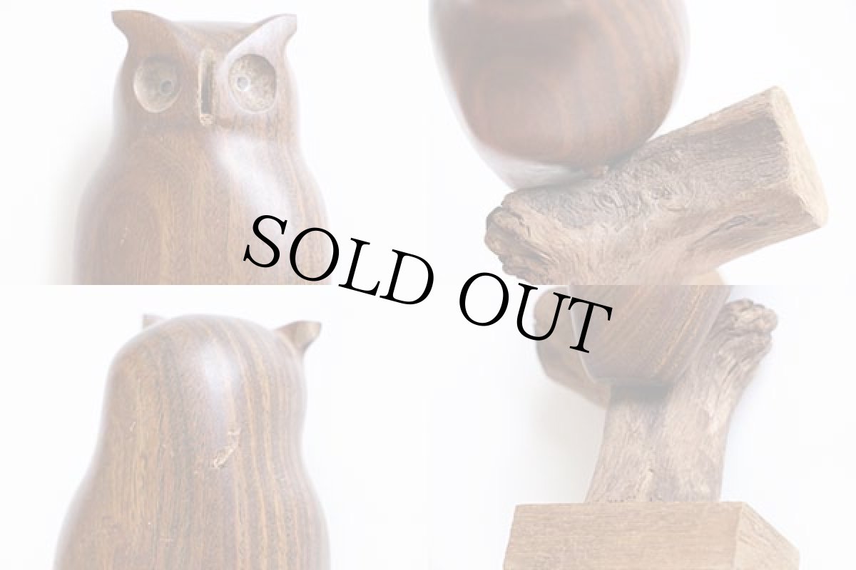 画像3: フクロウ 木製 置物 (3)